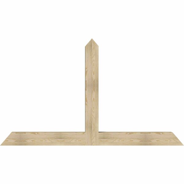 Ekena Millwork Portland Rough Sawn Timber Gable Bracket, Douglas Fir, 84"W x 49"H x 6"D x 6"F, 14/12 Pitch GBW084X49X0606POR00RDF - main